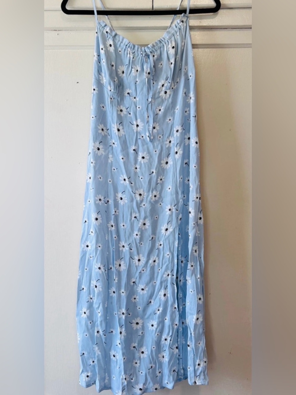 Light Blue Floral Midi Dress , Size L